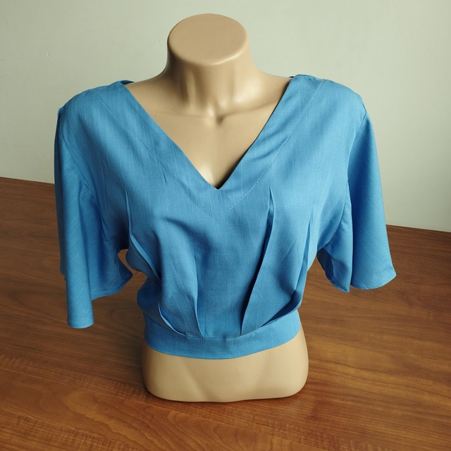Cropped Elegance Azul