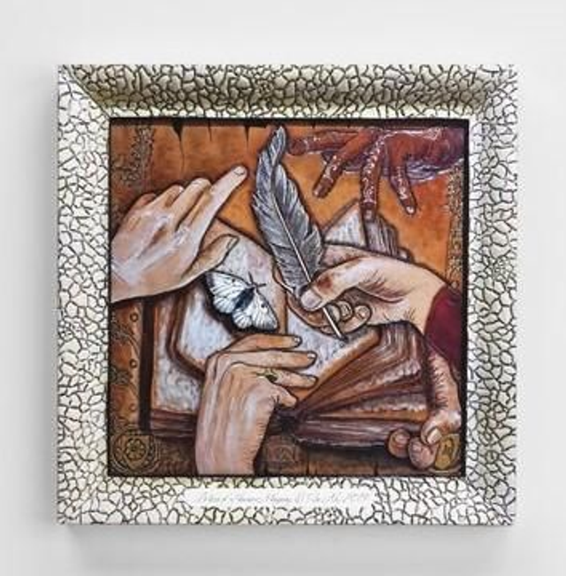 Le livre d&#039;Hanna-Repro sur toile-30X30cm