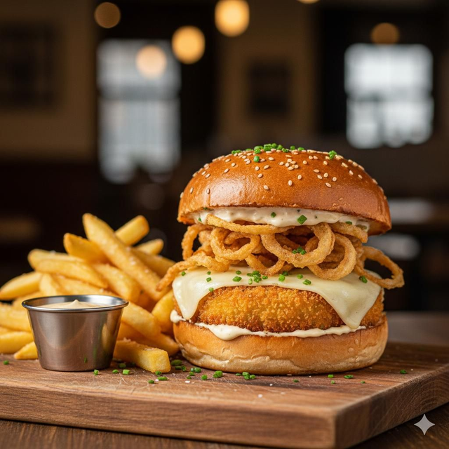 Menu Tasty Crousty Veggie burger 