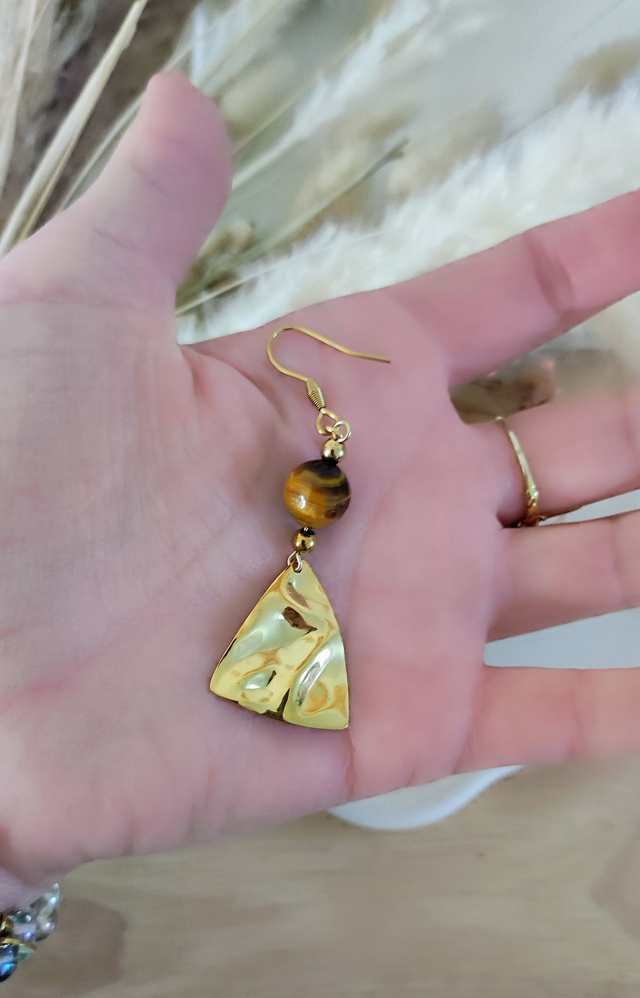 Boucles d'oreilles "Éternel" Oeil de tigre