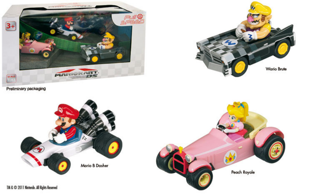 Pull Speed speelgoed auto - Nintendo DS 3 pack Mariokart
