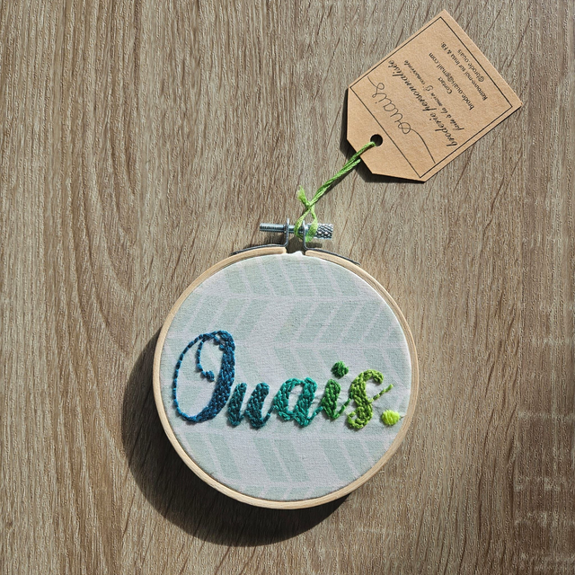 Cercle brodé - Ouais