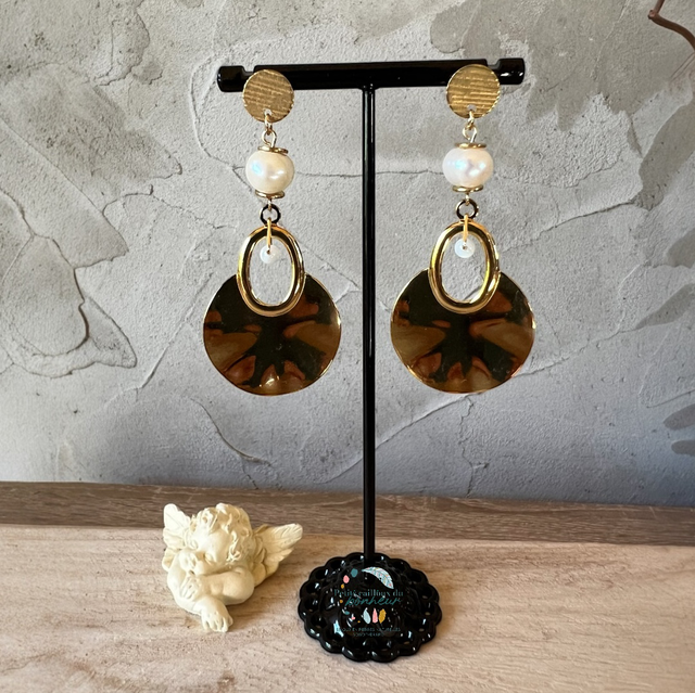 Boucles d’oreilles Perle d’eau douce & Nacre - Pureté & Douceur