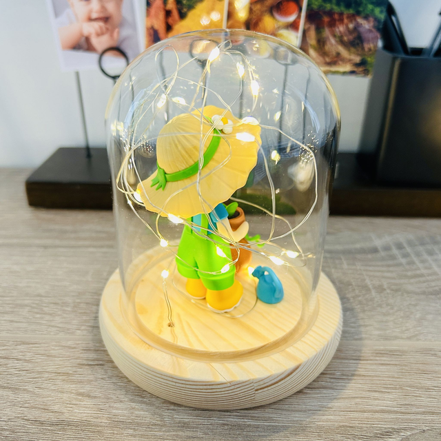 Cloche lumineuse la jardinière colorée