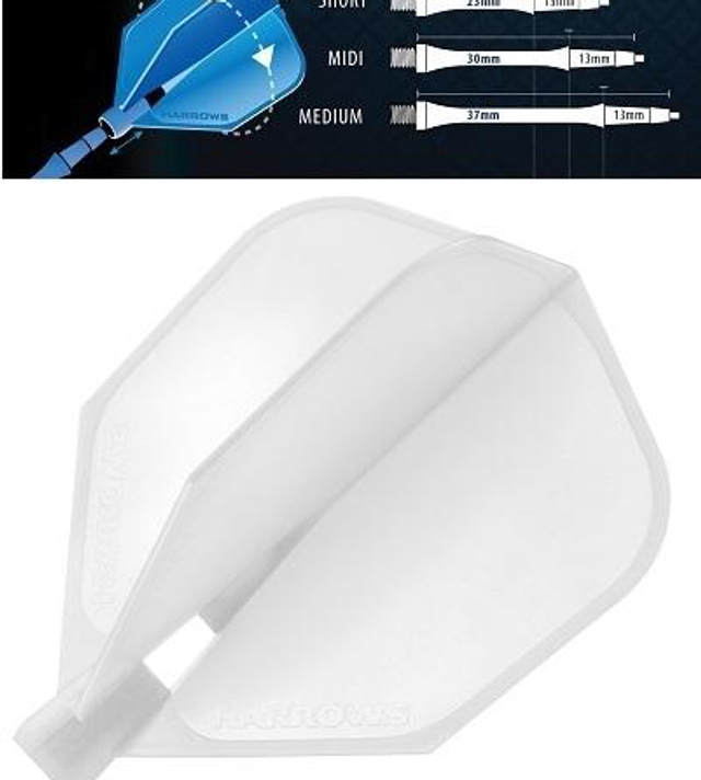 HARROWS CLIC CLEAR SYSTEM RIGID DART FLIGHTS 5017626023561