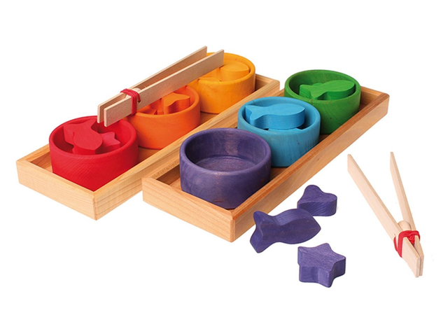 Grimm‘s  Sortierspiel Regenbogenschälchen 