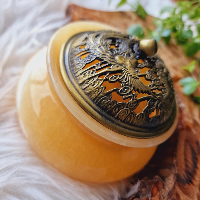 Orange Calcite Bowl 578g