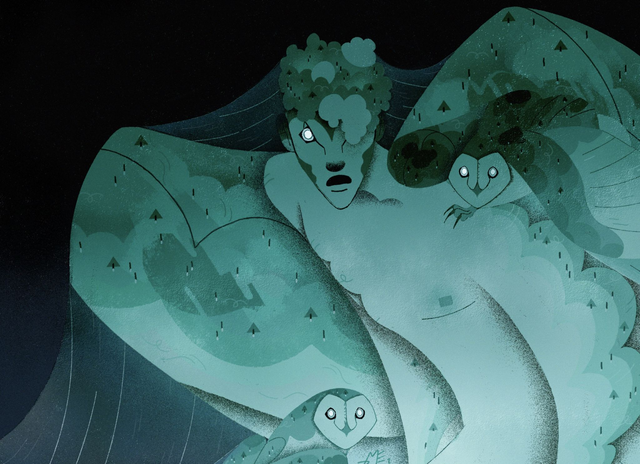 "Ghost Owl" Postcard Print