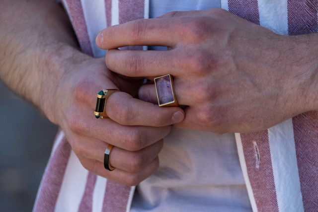 Bague pierre naturelle - améthyste - DAFINA