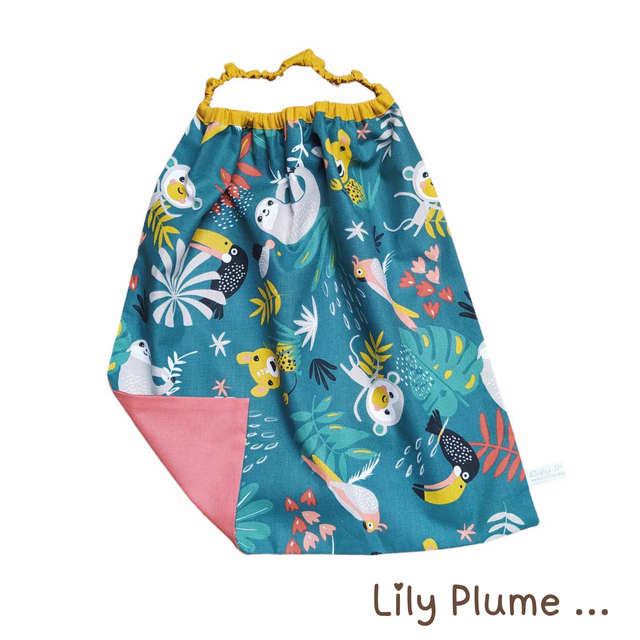 Serviette élastiquée animaux de la jungle