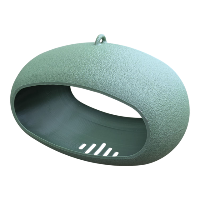 Mangeoire à oiseaux de la nature à suspendre de forme ovale