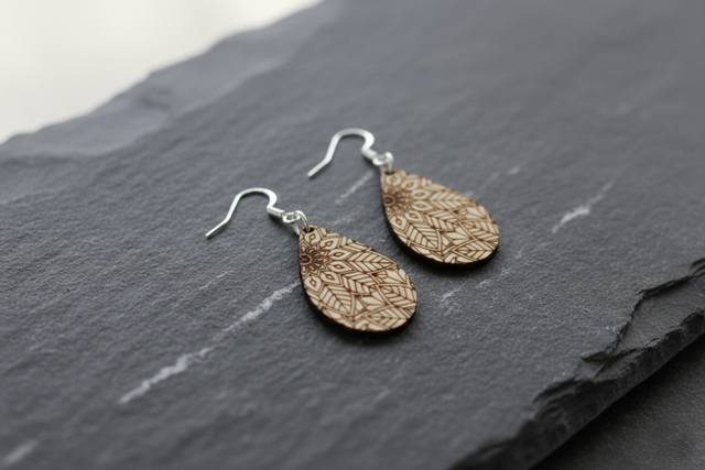 BOUCLE D'OREILLE N°14 : Goutte florale #2