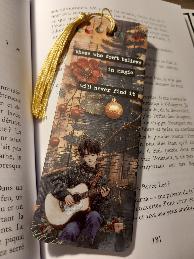 Marque-pages de Noël faits main – Messieurs & animaux sous le sapin