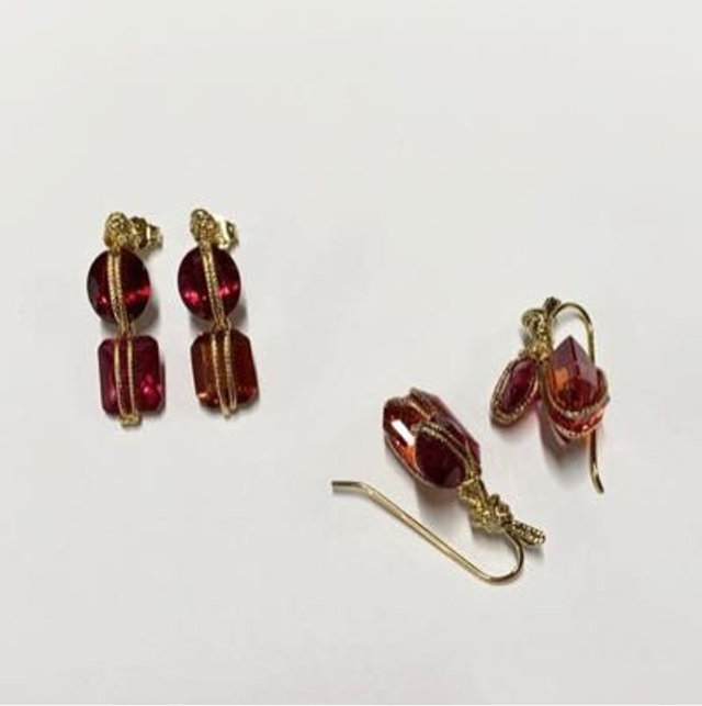 Bonbon_Long Earrings_2 Stones