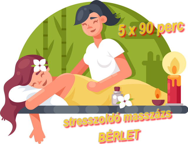 5 x 90 perces, stresszoldó masszázs bérlet