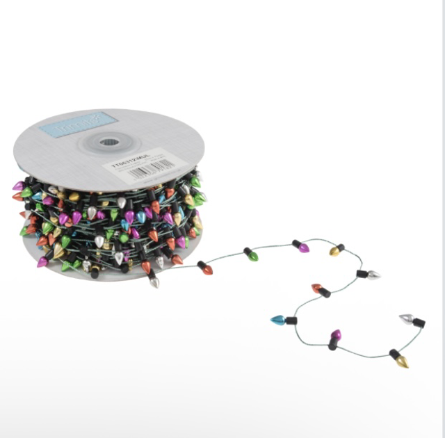 Trim: Christmas Lights 25m x 12mm: Multi