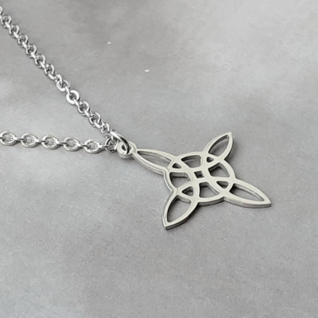 Steel Witch's Knot Necklace