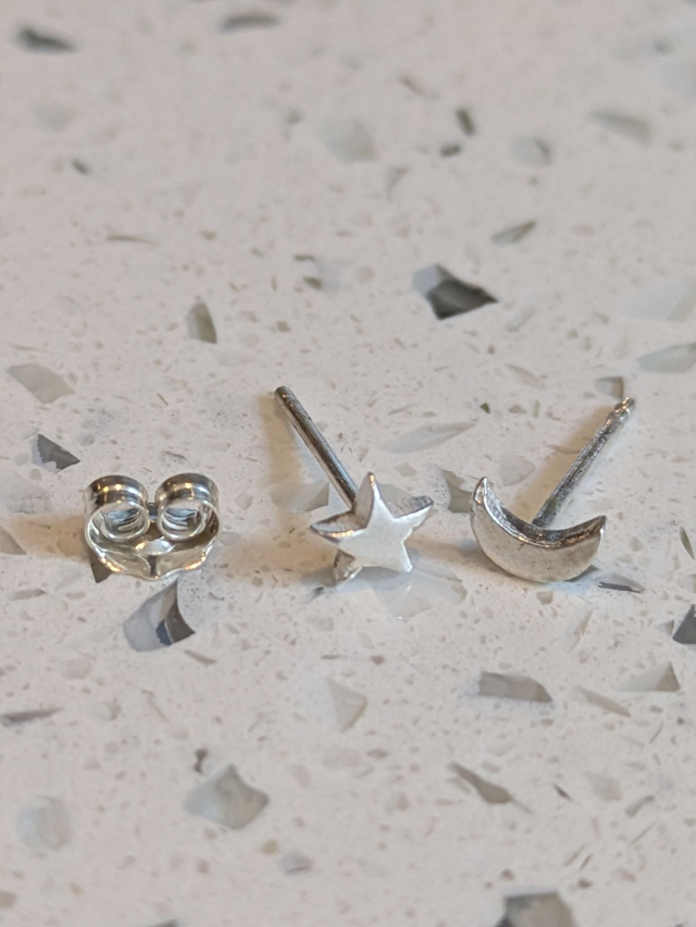 XSmall Star & Moon Earrings