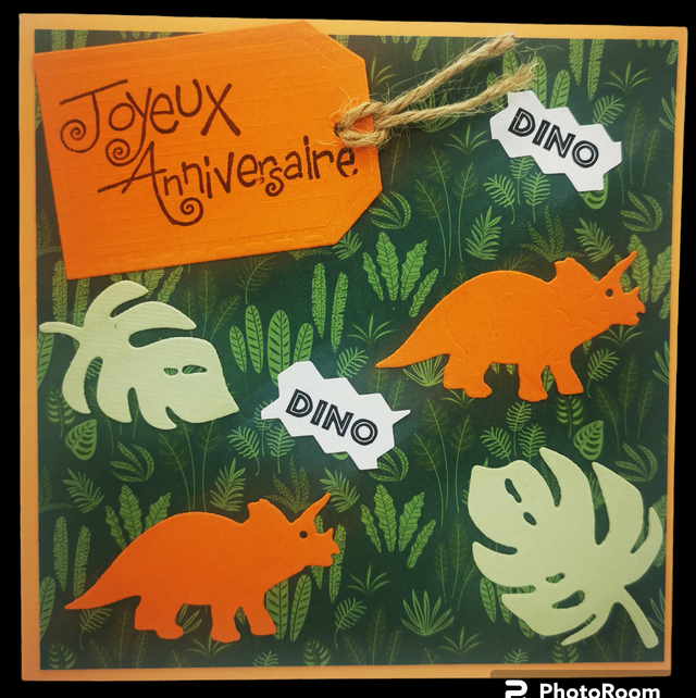 Carte anniversaire dinosaure