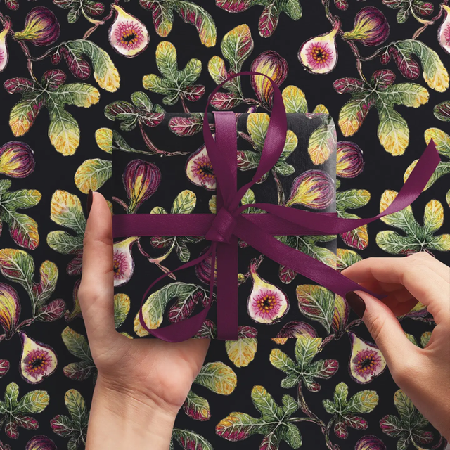 Fig On Midnight Wrapping Paper