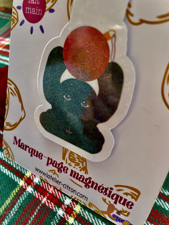 Marque-page magnétique - Le chien de Noël