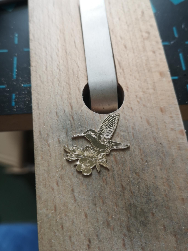 Boucles d'oreilles - laiton - colibri - fleurs - cercles - crochets - oiseau - pièce unique - La&Titia