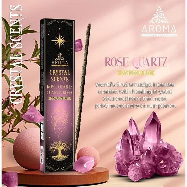 AROMA - Incienso Crystal Cuarzo Rosa *454