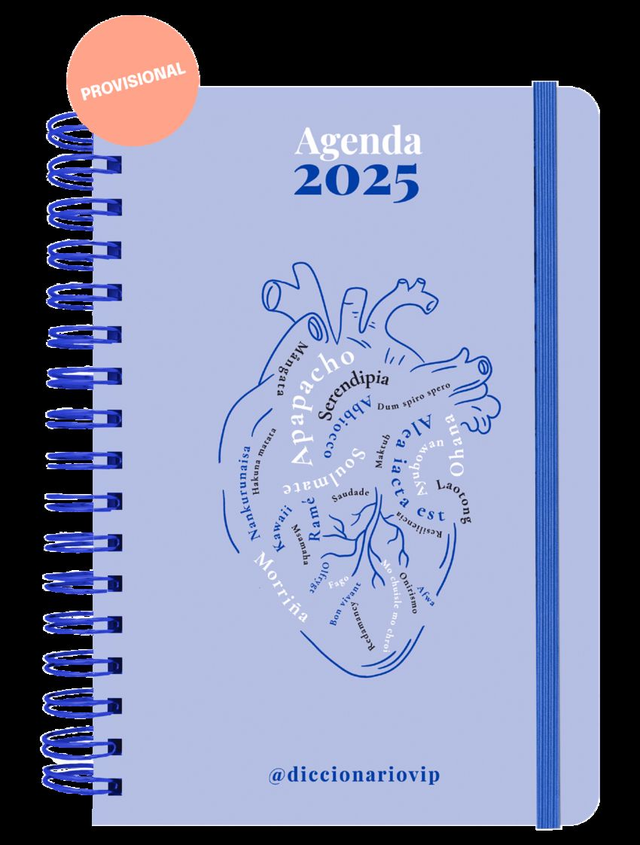 Agenda anual diaria 2025 "DiccionarioVip"