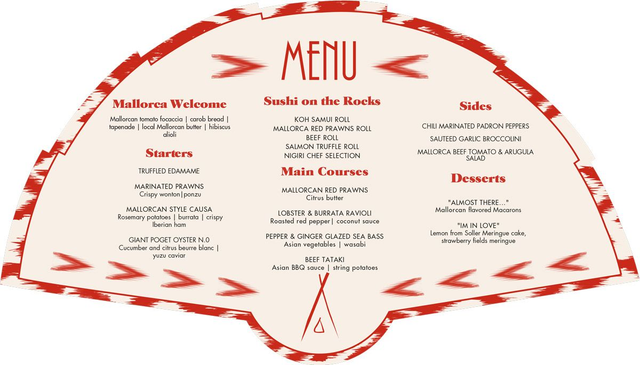 Menu/Flyer troquelado segun diseño del cliente (ejemplo de la foto abanico presupuestado)