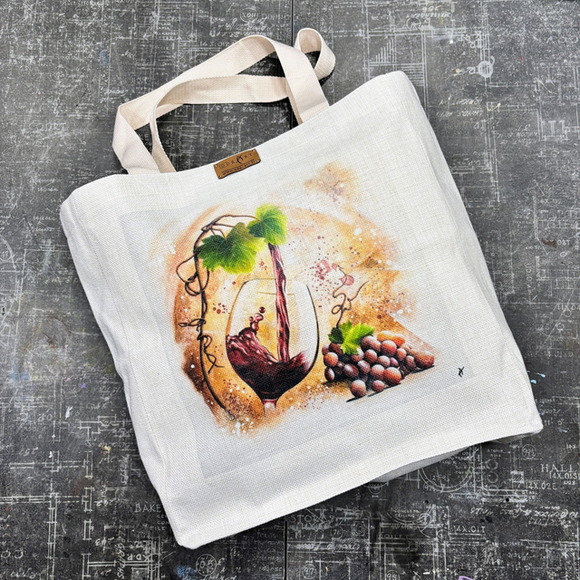 SAC SHOPPING / TOTE BAG " VIN "