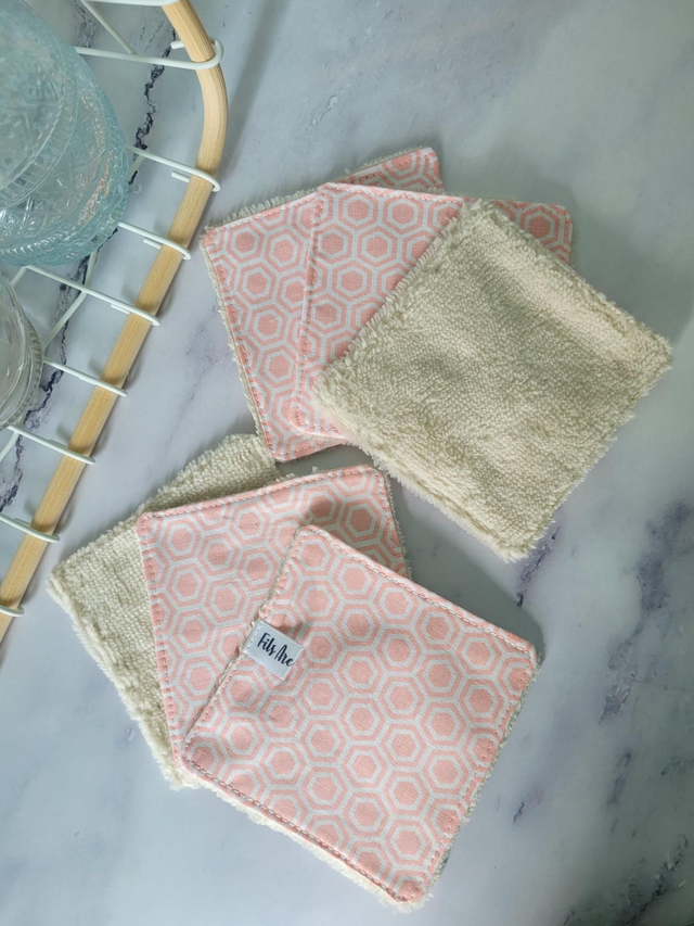 Lingettes Hexagones roses