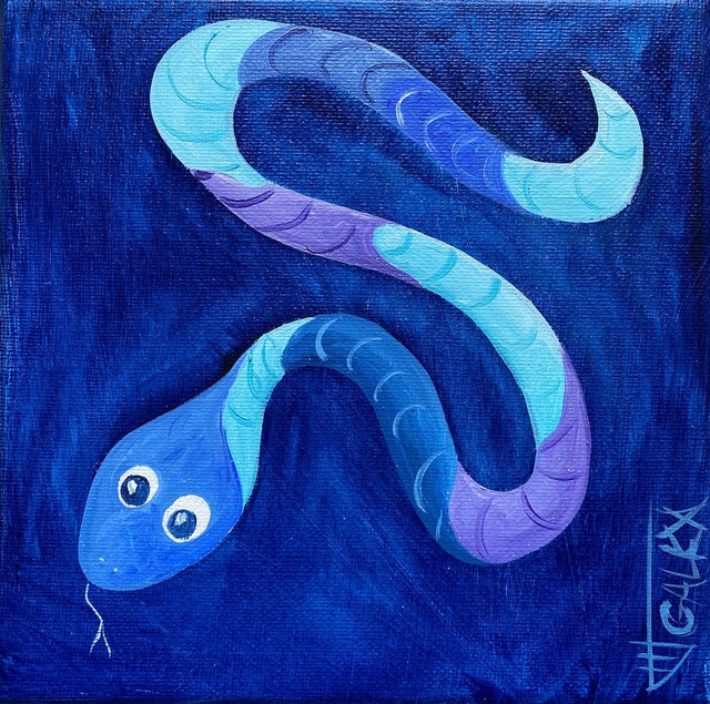 Serpent bleu Galka (b4)