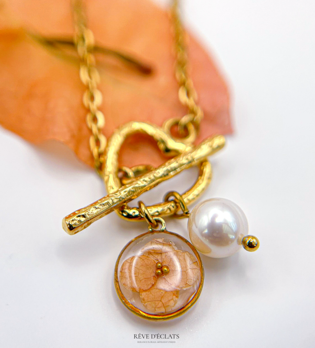 Chaîne de cheville - Fleur de bougainvillier