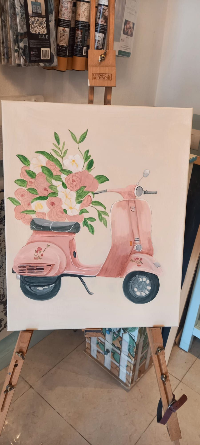 Vespa con fiori
