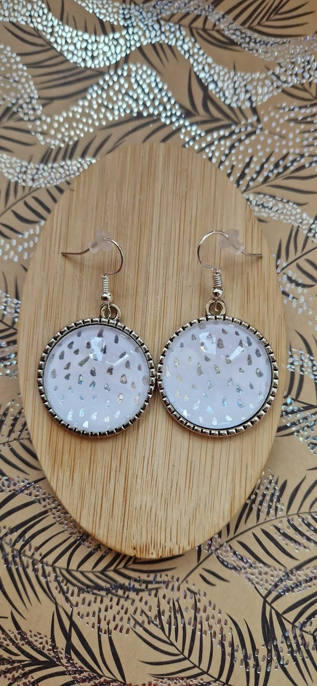 Boucles d'oreilles effet pailleté