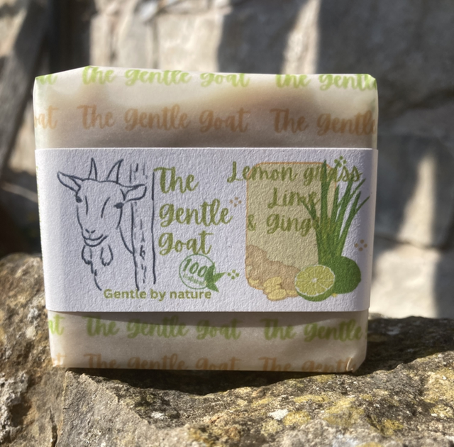 Lemongrass, ginger and lime with green clay goats milk soap