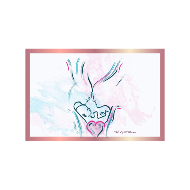 Carte postale - la famille 