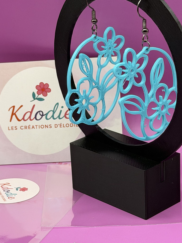 Boucles d'oreilles Fleurs - Attaches Crochet