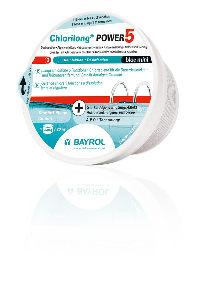 BAYROL Chlorilong® POWER 5 Bloc Mini - 0,34 kg Dose