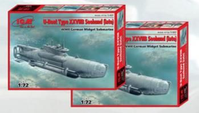 icm 1.72 u-boat type xxv11b seehund late