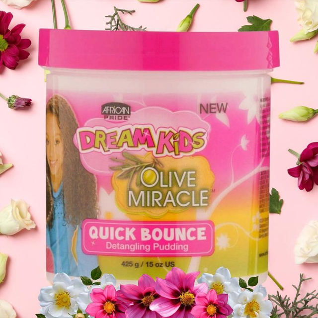 African Pride Dream Kids Olive Miracle Quick Bounce Detangling Pudding – 425g | Moisturising Haircare
