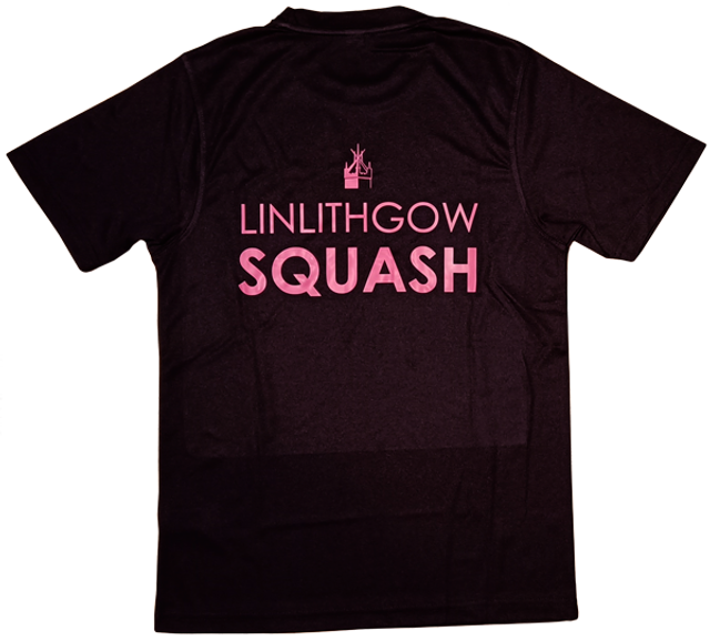 Adult Squash Technical T-Shirt (Black/Magenta)