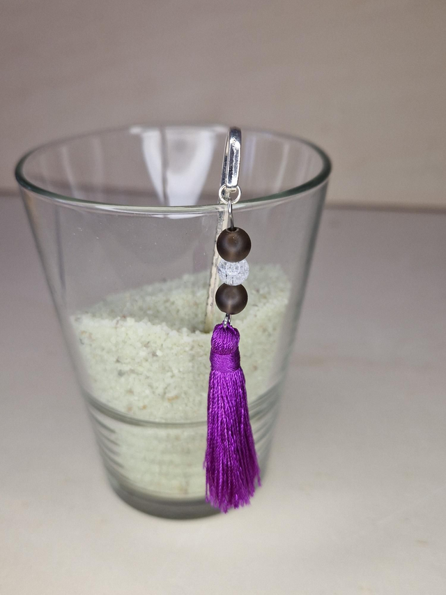 Marque-pages. Quartz fumé, Quartz irisé / 005