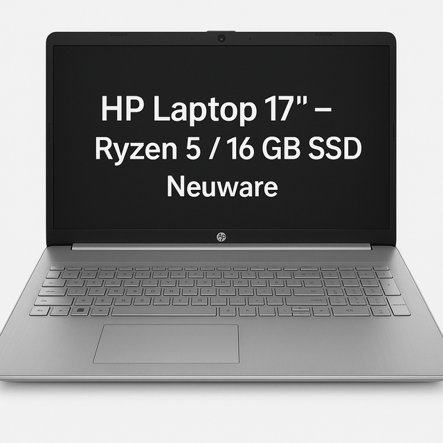 💻 HP Laptop 17" – Ryzen 5 / 16 GB / 512 GB SSD (Neuware)