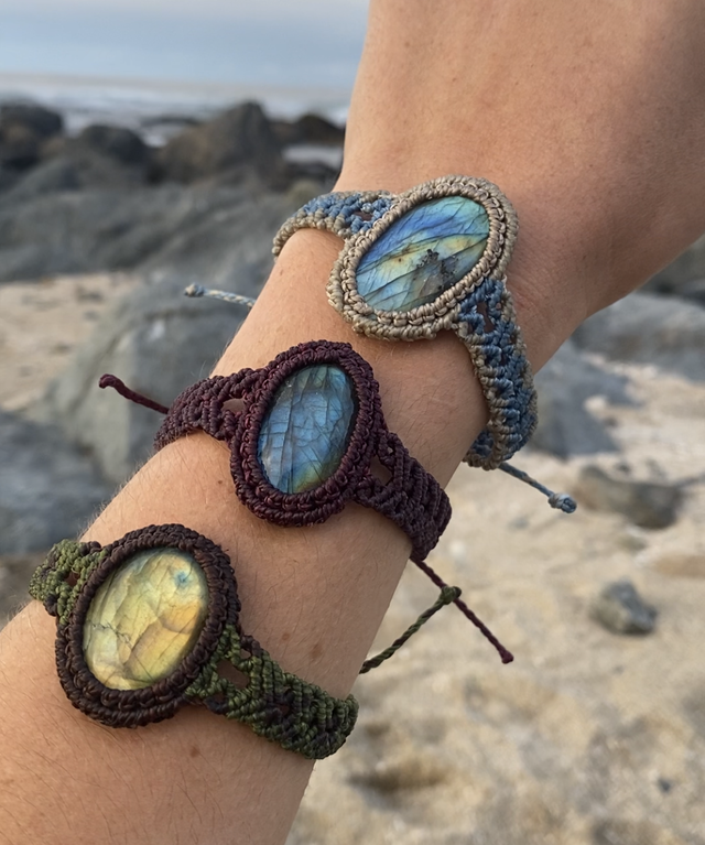 Labradorit Armband Amulett 