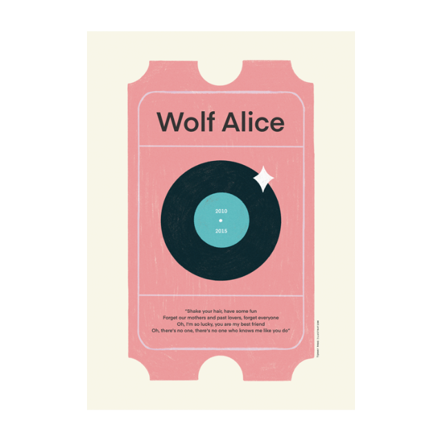 A4 Music Token Print - Wolf Alice