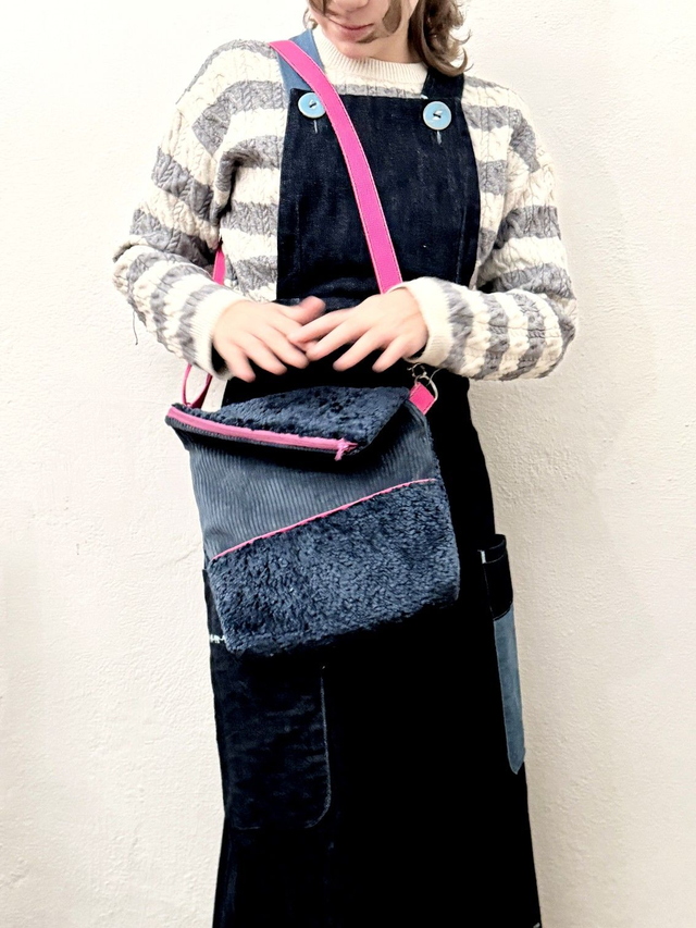 Doudou Bag marine et rose