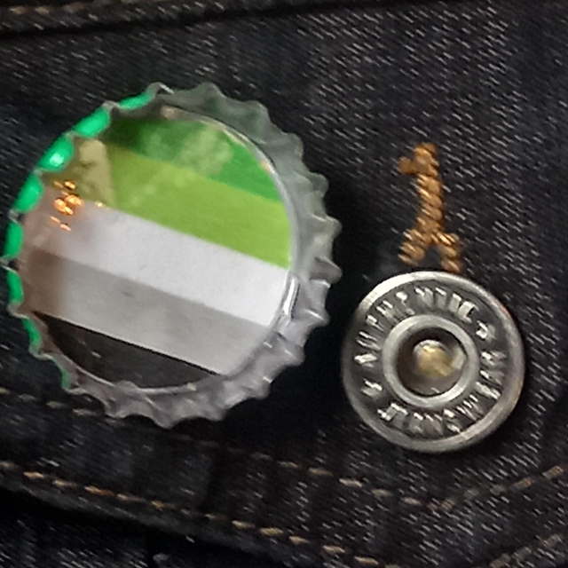 Aromantic Bottle Cap Pin