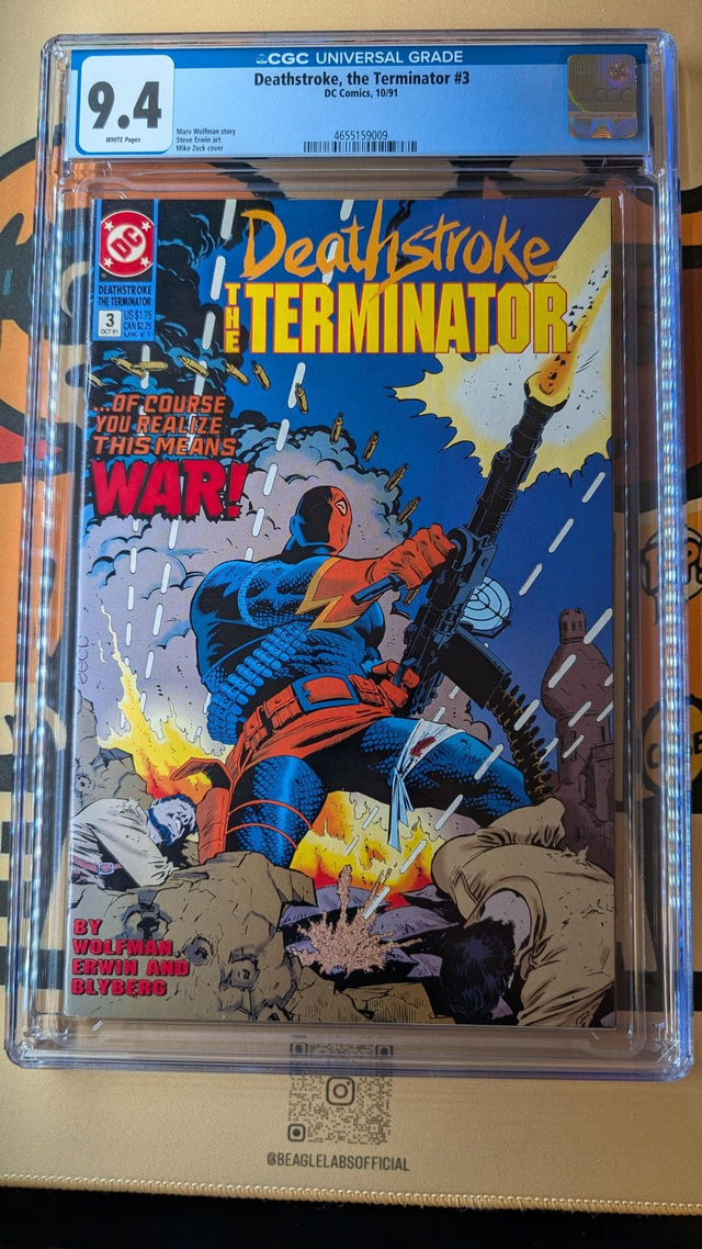 CGC Graded Comic 9.4 DC Deathstroke: The Terminator #3