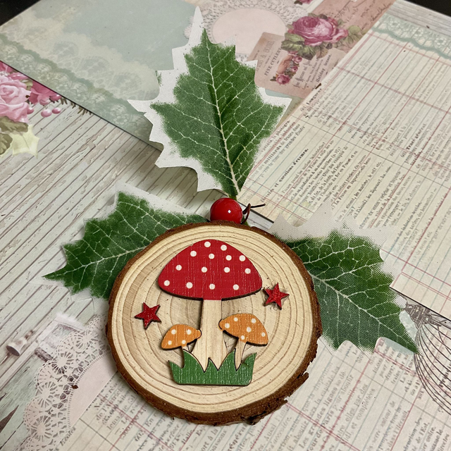 Handmade Christmas magnets with gift bag.